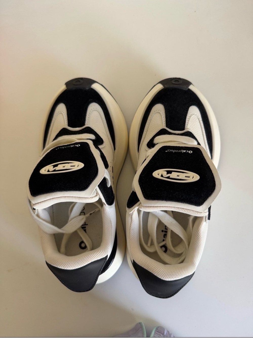 Unbranded Women’s Black & White Fashion Sneakers - Chunky Sport Style